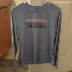 Life Is Good Blue Swim Coverup Relaxed Fit